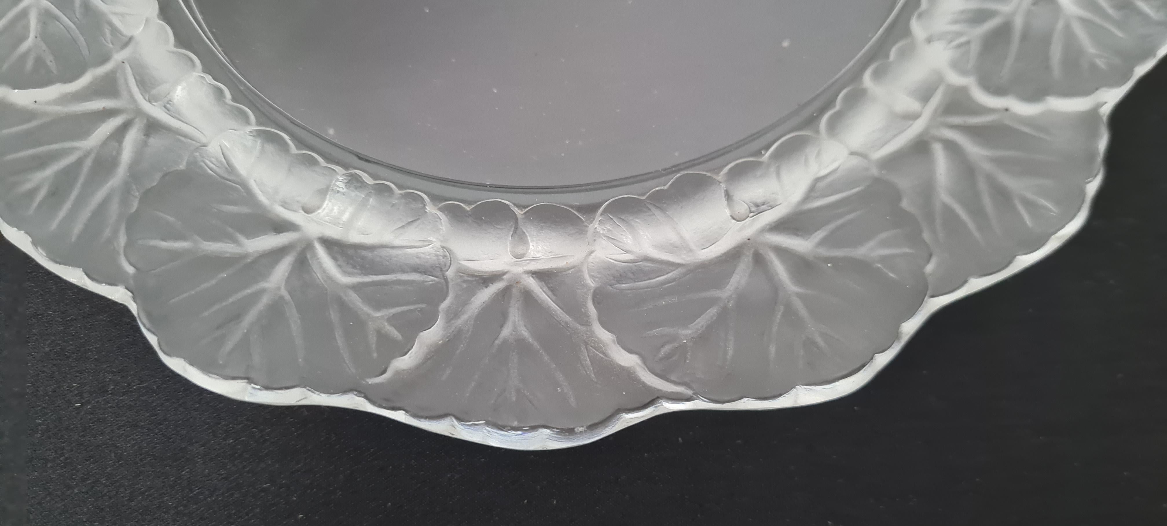Glass Lalique Dishes Model Honfleur