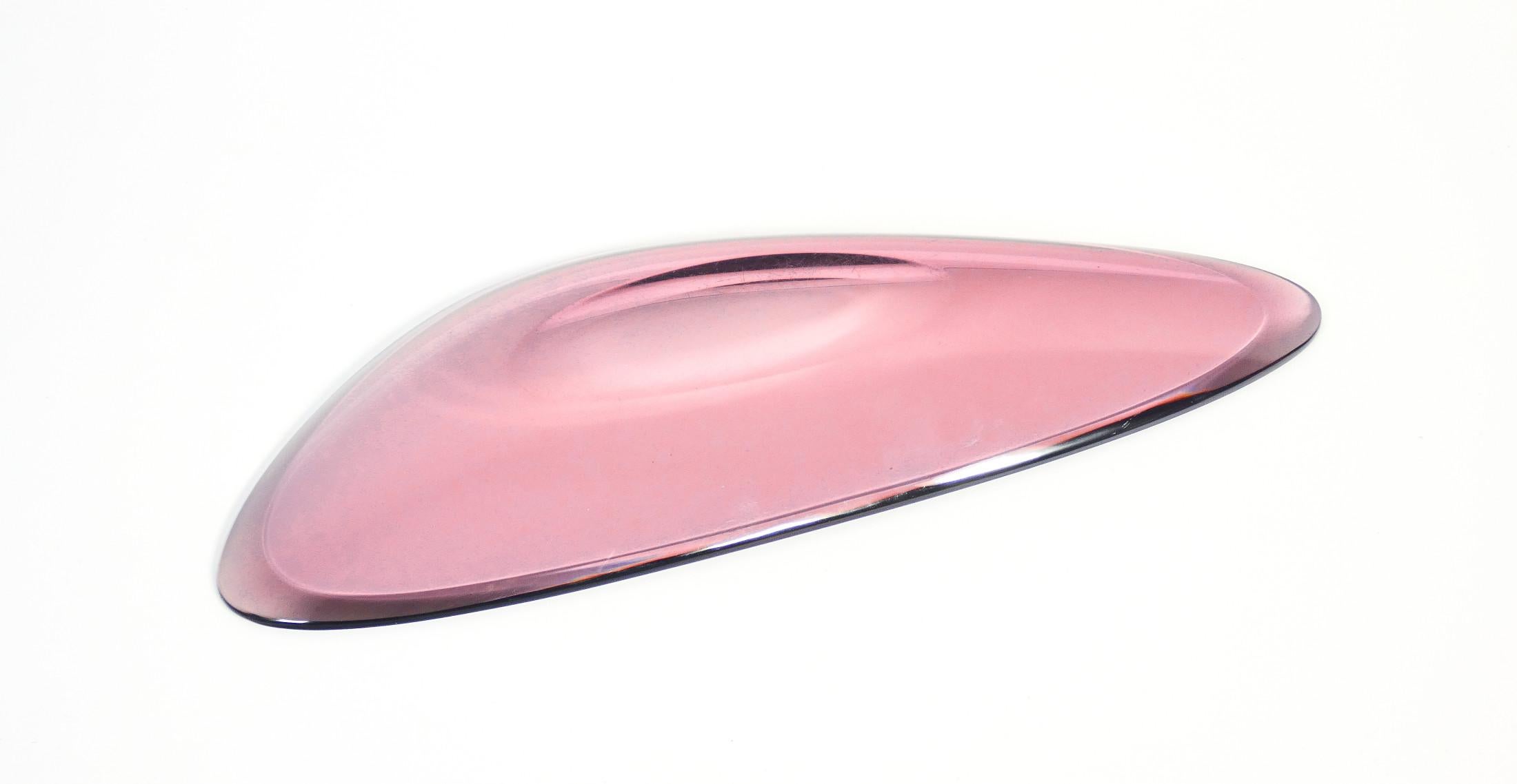 Crystal emptying saucer, design Pietro CHIESA for FONTANA ARTE. 1959 For Sale 5