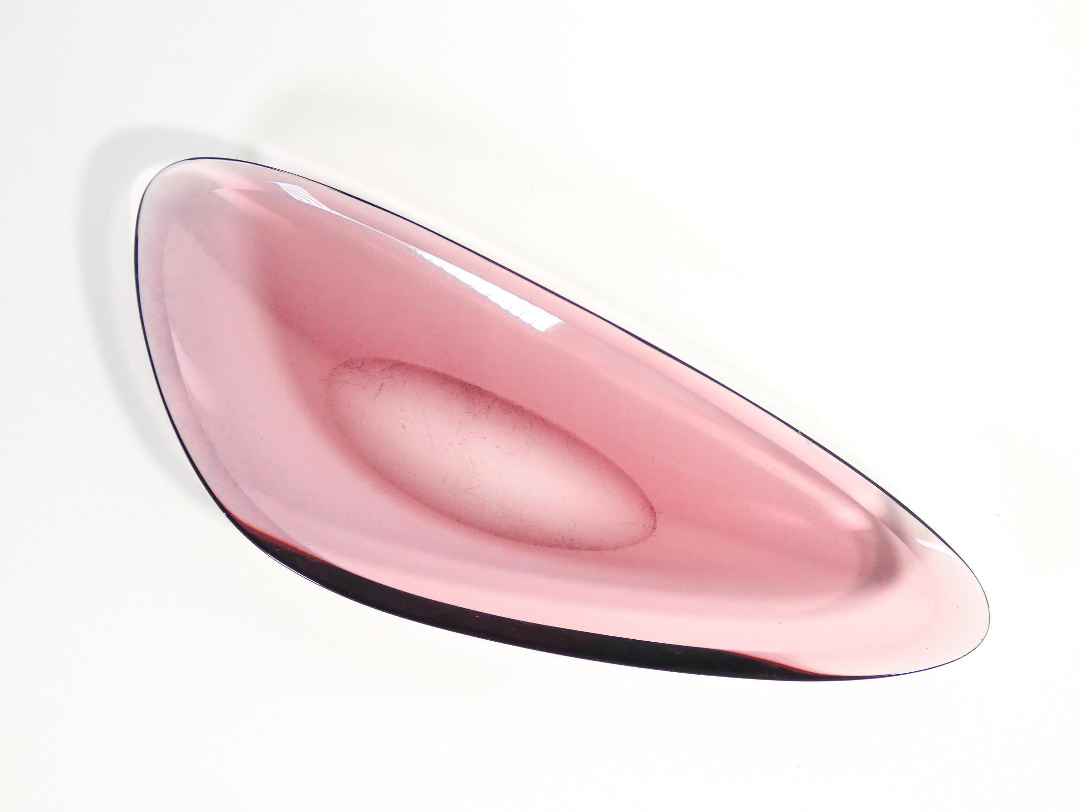 Italian Crystal emptying saucer, design Pietro CHIESA for FONTANA ARTE. 1959 For Sale