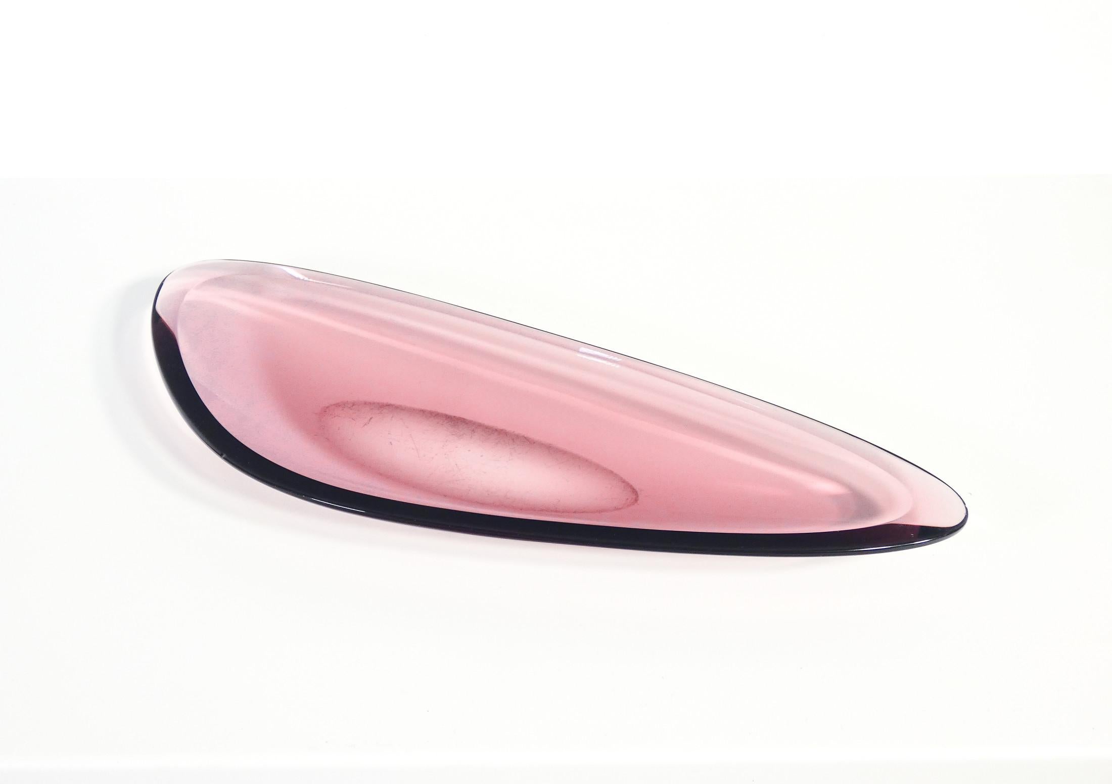 Crystal emptying saucer, design Pietro CHIESA for FONTANA ARTE. 1959 For Sale 1