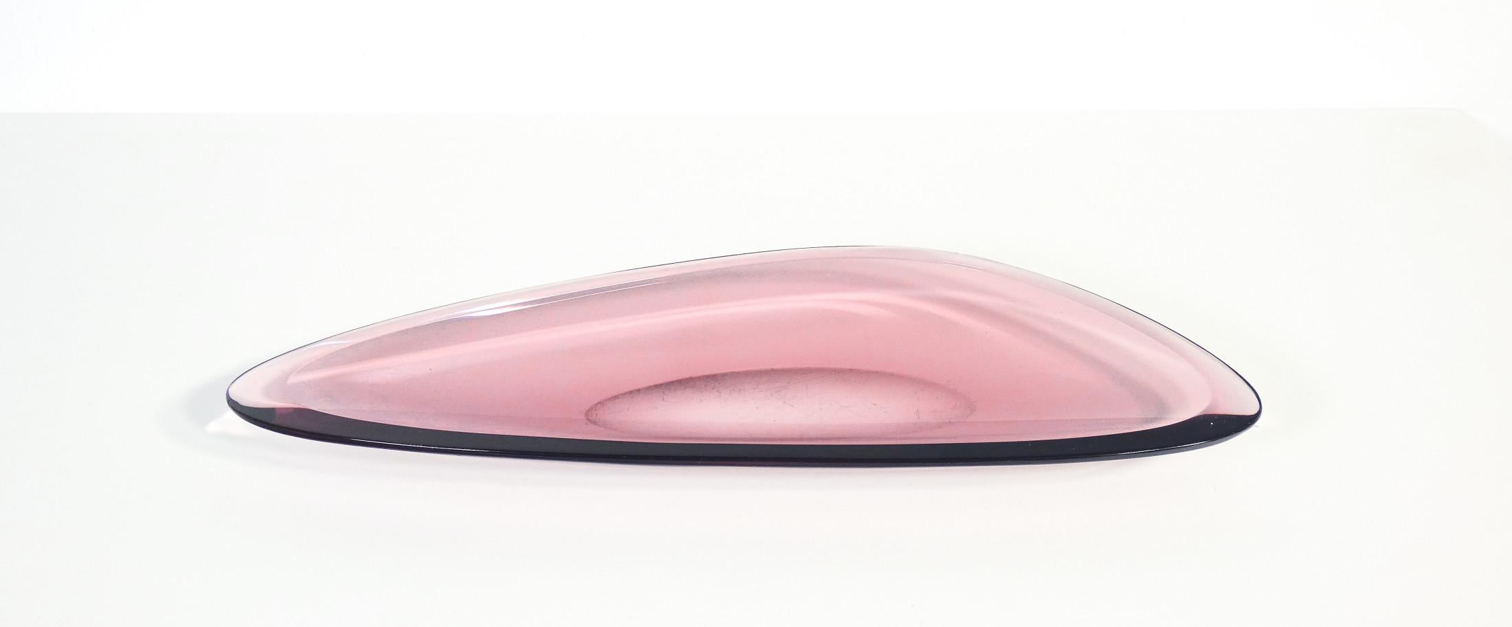 Crystal emptying saucer, design Pietro CHIESA for FONTANA ARTE. 1959 For Sale 3