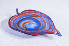 A MURANO blown glass tray for small items, signed on the bottom. Italy