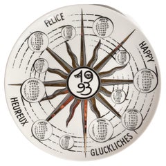Piatto Calendario in Ceramica di Fornasetti Anni 1993
