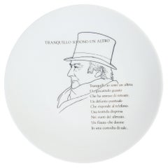 Piatto da collezione, design FORNASETTI con poesia di Raffaele CARRIERI
