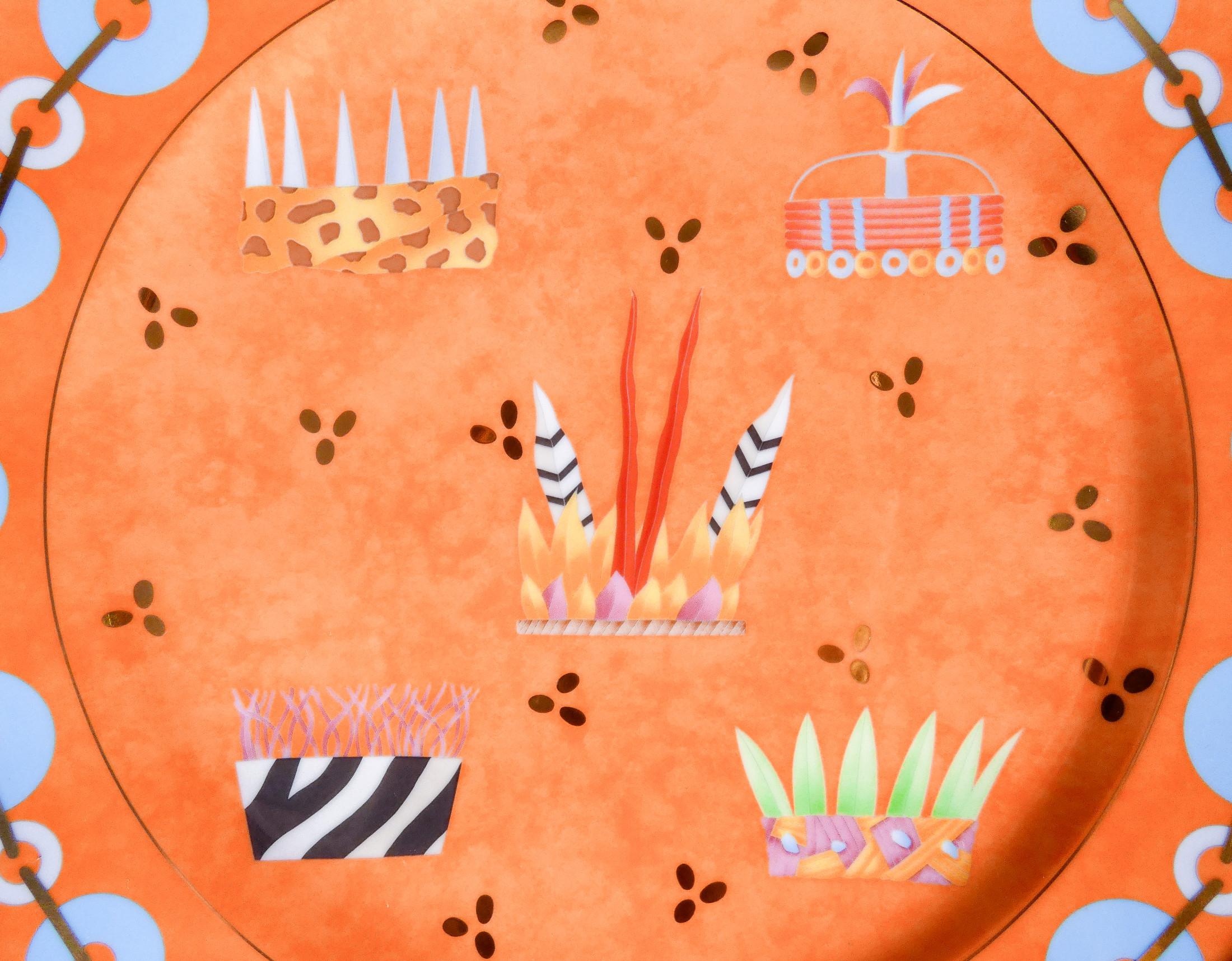 German Piatto decorativo, Copricapi Reali Tribali, design ROSENTHAL per BULGARI in vendita