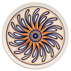 Assiette décorative en céramique peinte à la main en Sicile - "Alghe". Assiette décorative en céramique peinte à la main en Sicile - "Alghe".