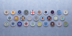 Hand-painted ceramic decorative plate from Sicily - "Scales."