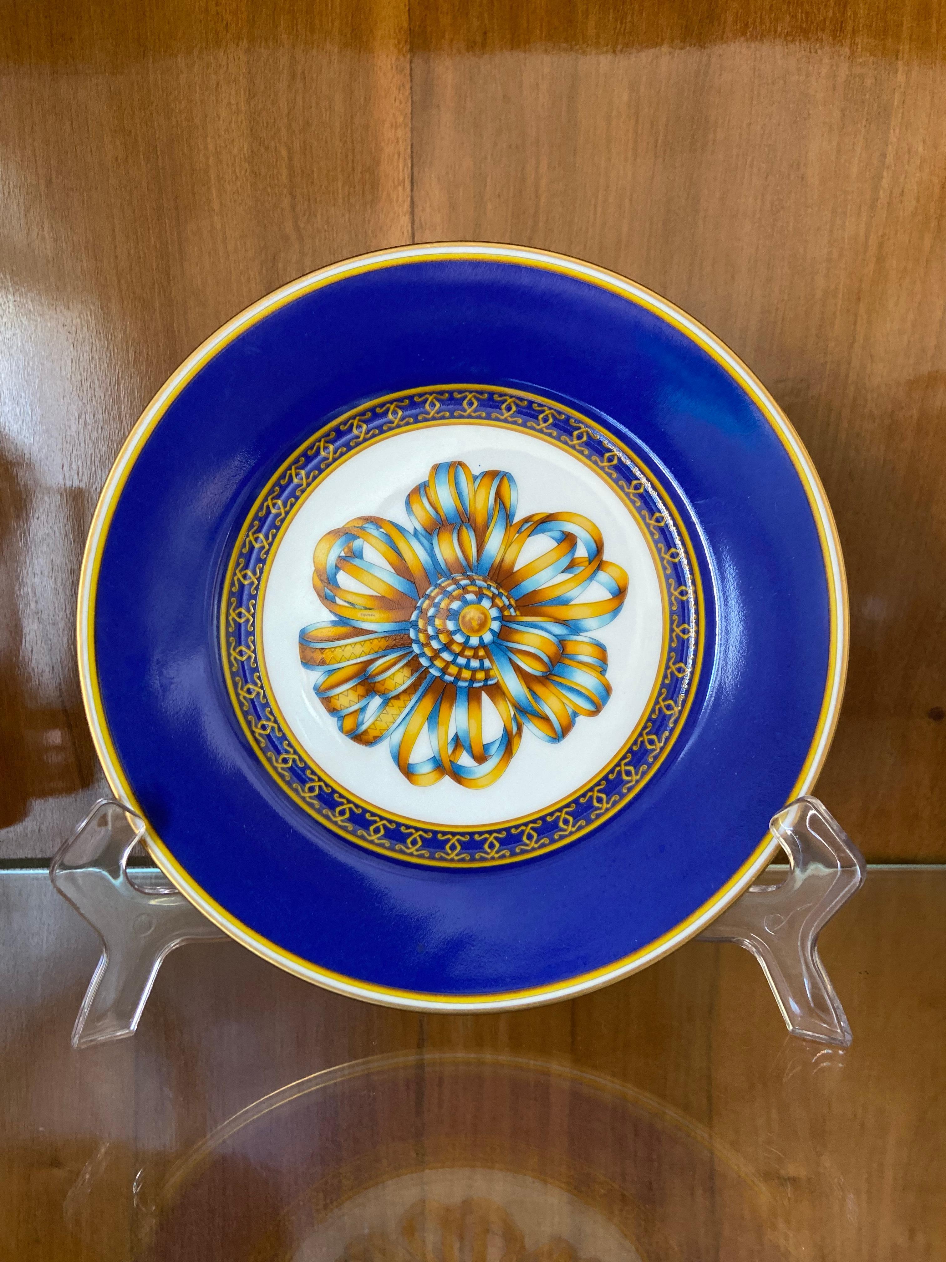 20ième siècle Piatto di Hermès in porcellana 