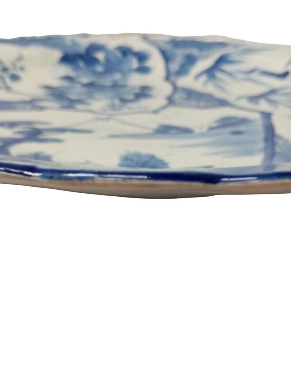 Porcelain Large Japanese hand-painted ceramic dish  cm. 47. For Sale