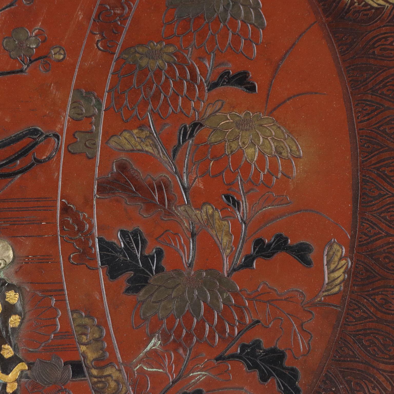 Bronze Plate Japan Meiji Era 1868-1912 For Sale 2