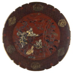 Plato de bronce Japón Era Meiji 1868-1912