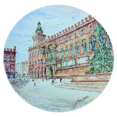 Ceramic plate by Athos Corticelli for Bordoli Art Shop
