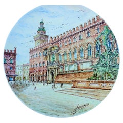 Assiette en céramique d'Athos Corticelli pour Bordoli Art Shop