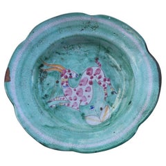 Vietri Assiette en céramique du milieu du siècle Made in Italy avec Bélier