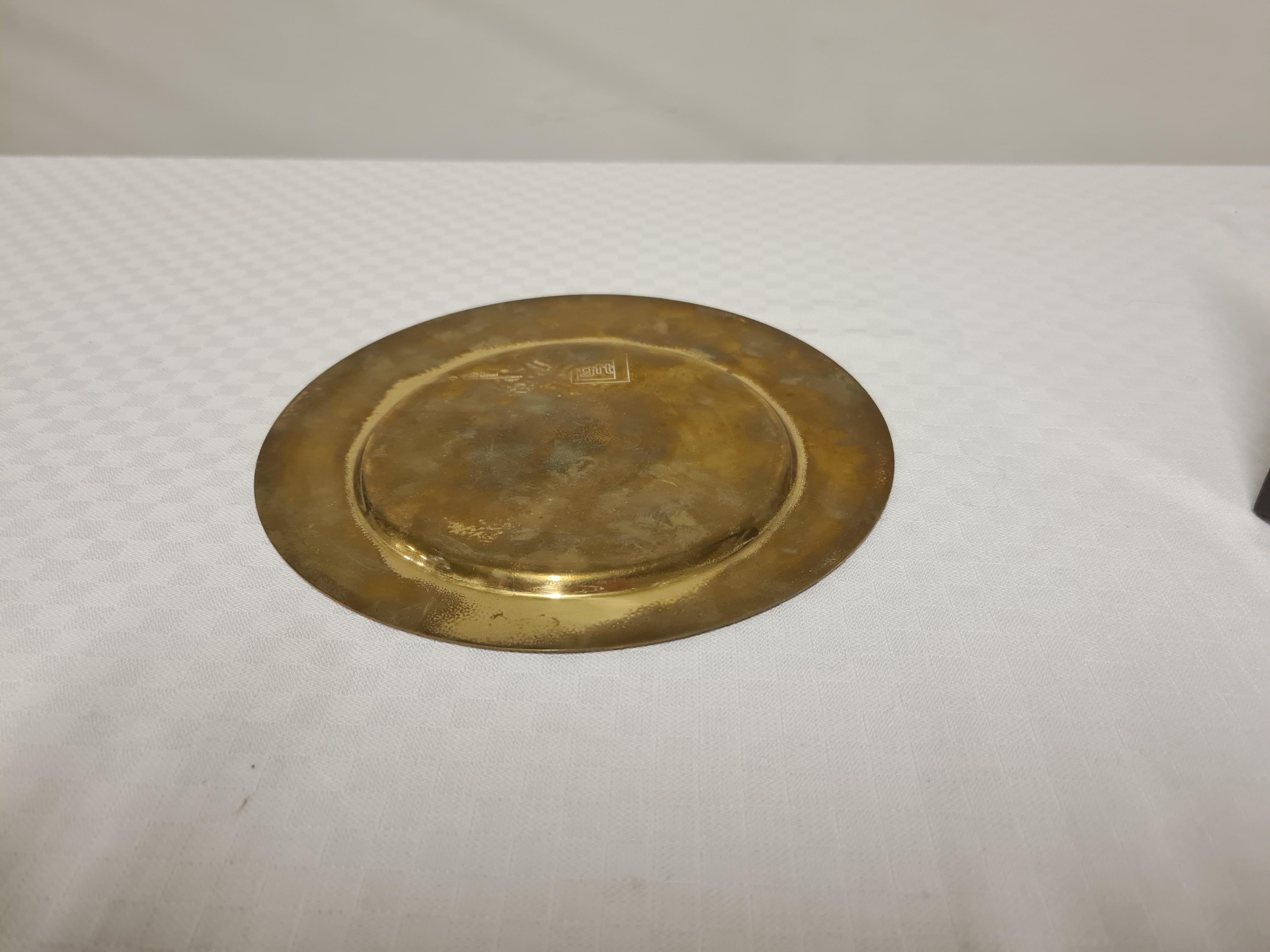 Piatto in ottone di Gio Ponti per Cleto Munari in vendita 2