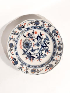 Piatto in Porcellana di Meissen Dipinta a Mano Anni 60