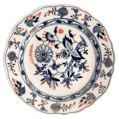 Piatto in Porcellana di Meissen Dipinta a Mano Anni 60