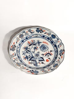 Piatto in Porcellana di Meissen Dipinto a Mano Anni 60