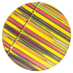 Murano glass plate - Design Denis Guidone, "Par tresso" ø 13 cm