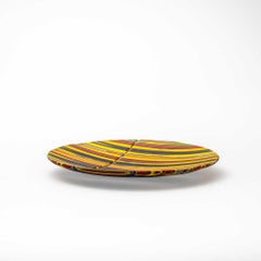 Murano glass plate - Design Denis Guidone,  "Par tresso" ø 19 cm