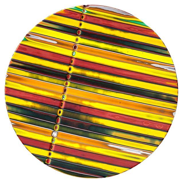 Piatto in vetro di Murano - Design Denis Guidone,  "Par tresso" ø 19 cm