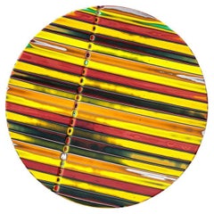 Murano glass plate - Design Denis Guidone,  "Par tresso" ø 19 cm