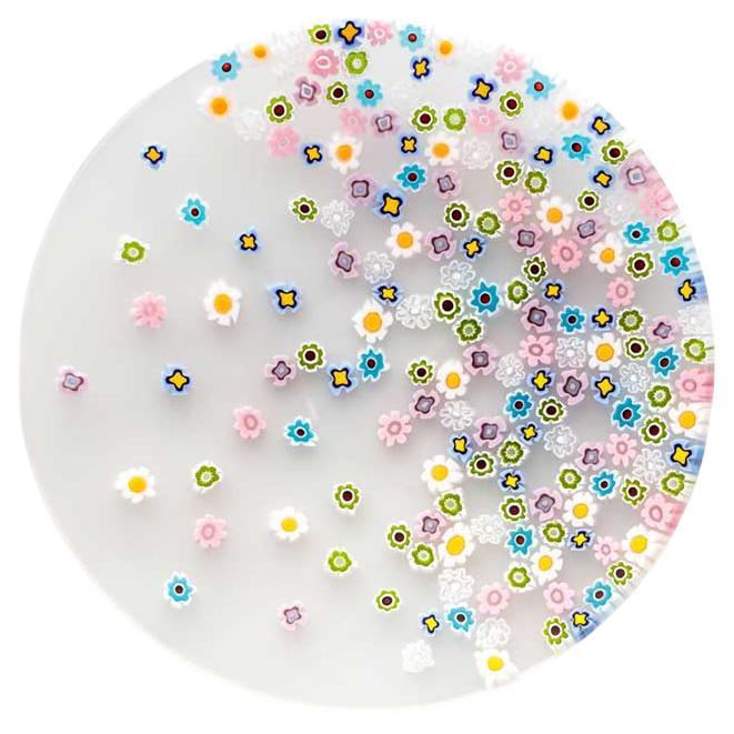 Teller aus Muranoglas - Entwurf Paolo Cappello, "Vent de printemps" 13 cm
