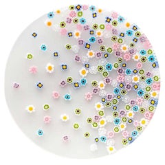 Plaque en verre de Murano - Design Paolo Cappello, "Vent de printemps" 13 cm