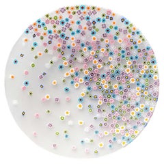 Murano glass plate - Design Paolo Cappello, "Vent de printemps" 19 cm