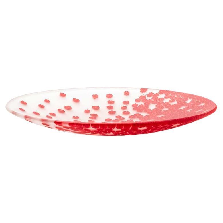 Murano glass plate - Design Paolo Cappello, "Vent de printemps" 19 cm For Sale