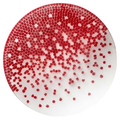 Murano glass plate - Design Paolo Cappello, "Vent de printemps" 24 cm
