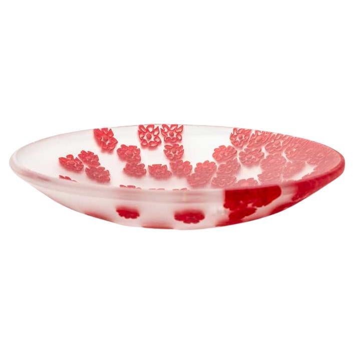 Murano glass plate - Design Paolo Cappello, "Vent de printemps" 8 cm