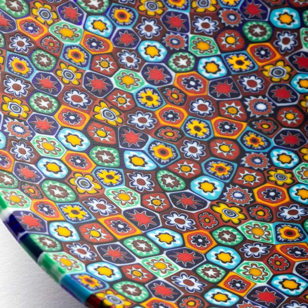Millefiori-Schale aus Muranoglas in mehrfarbigem Murrine ø 19 cm (Handgefertigt) im Angebot
