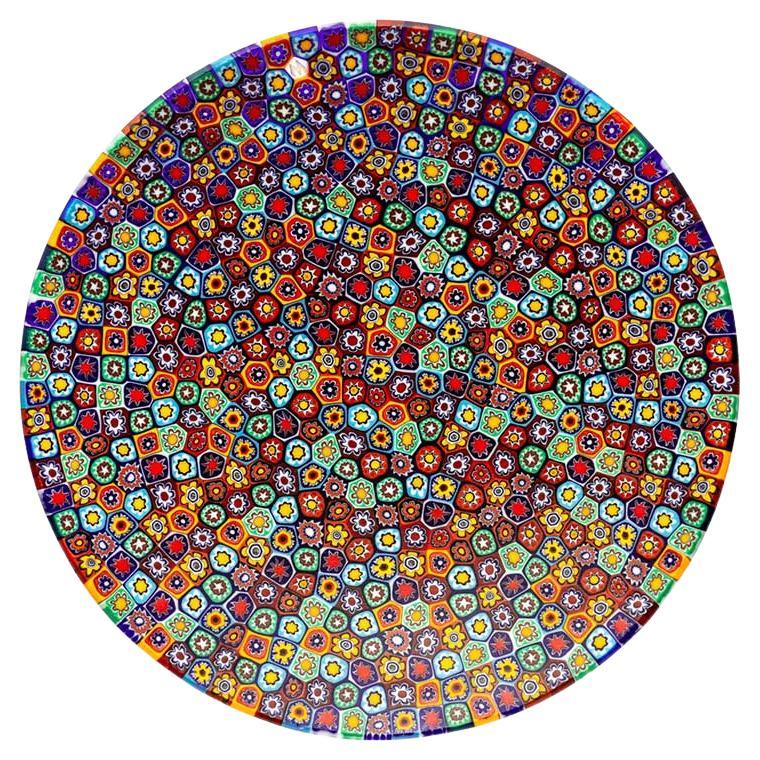 Piatto In Vetro Di Murano Millefiori – Autentico, Fatto A Mano, Diametro 11,5 Cm – Multicolore