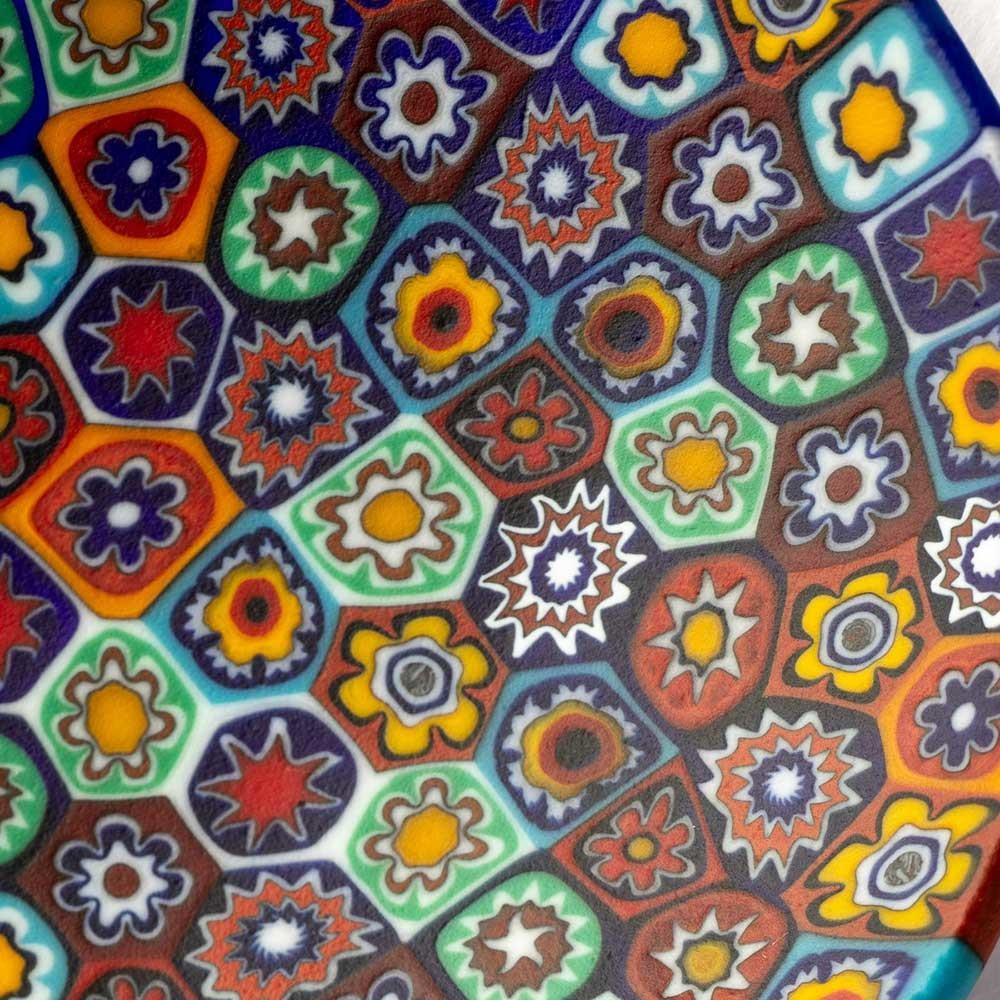 Millefiori-Schale aus Muranoglas in mehrfarbigem Murrine ø 8 cm (Handgefertigt) im Angebot