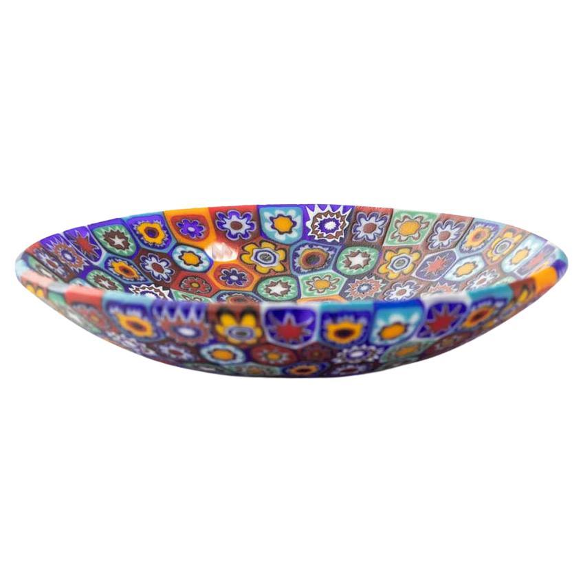 Millefiori-Schale aus Muranoglas in mehrfarbigem Murrine ø 8 cm