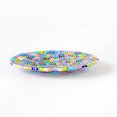 Multicolor millefiori Murano glass dish  ø 13 cm