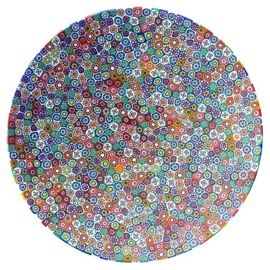 Piatto in vetro di Murano millefiori multicolor ø 24 cm