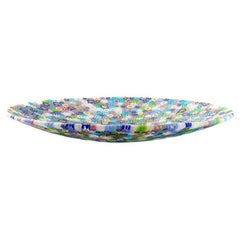 Multicolor millefiori Murano glass dish  ø 24 cm