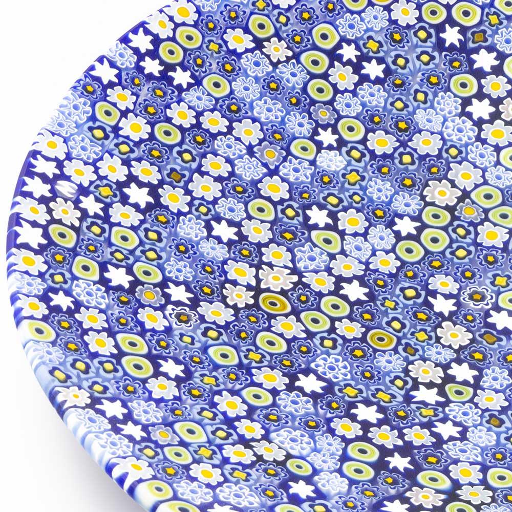 Muranoglasschale Millefiori mehrfarbig blau ø 24 cm (Handgefertigt) im Angebot