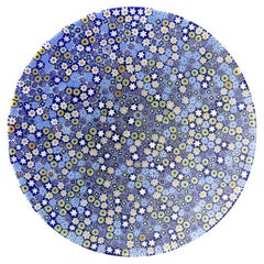 Murano glass dish millefiori multicolor blue ø 24 cm