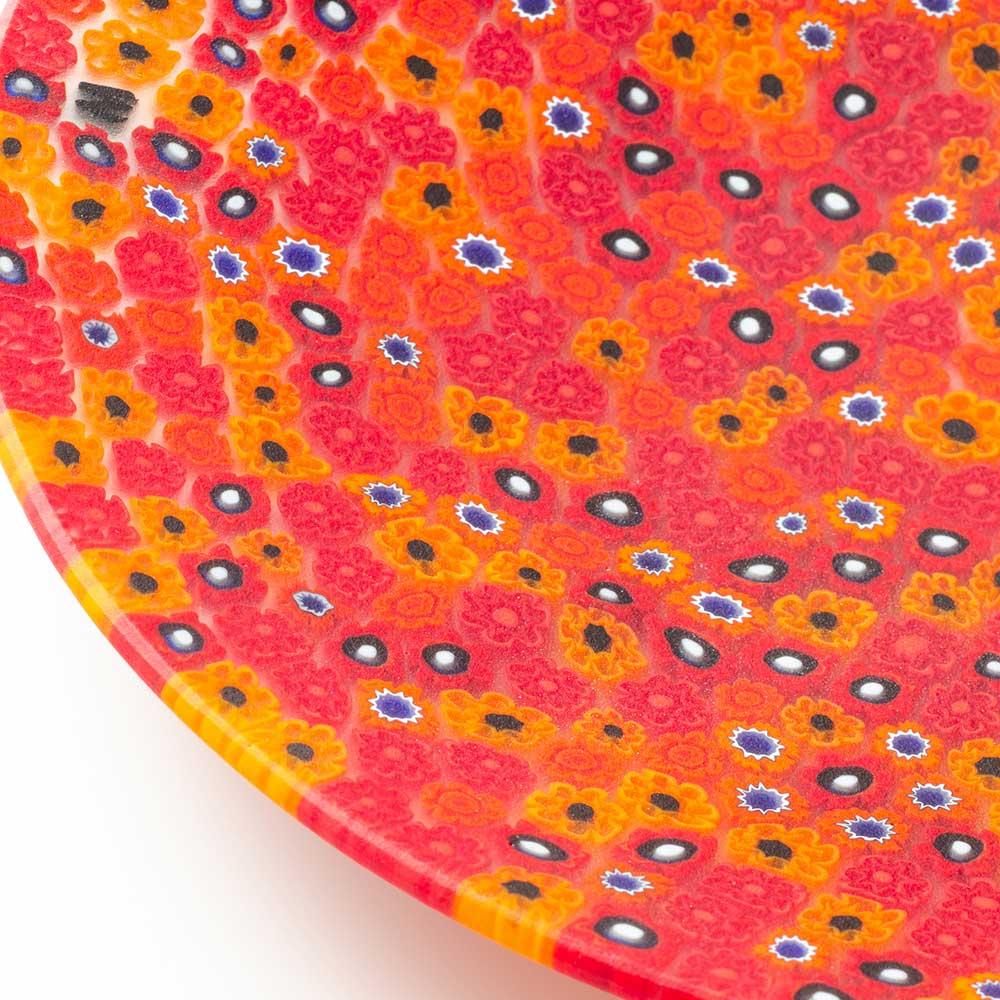 Muranoglasschale Millefiori mehrfarbig rot ø 19 cm (Handgefertigt) im Angebot