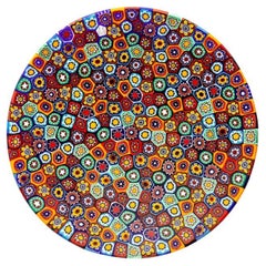 Murano glass Millefiori dish in multicolor murrine ø 13 cm
