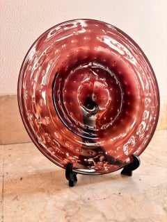 Seguso bullicant concave oval dish  mid-century 1950.