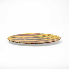 Murano glass plate - Design Denis Guidone,  "Par tresso" ø 25 cm