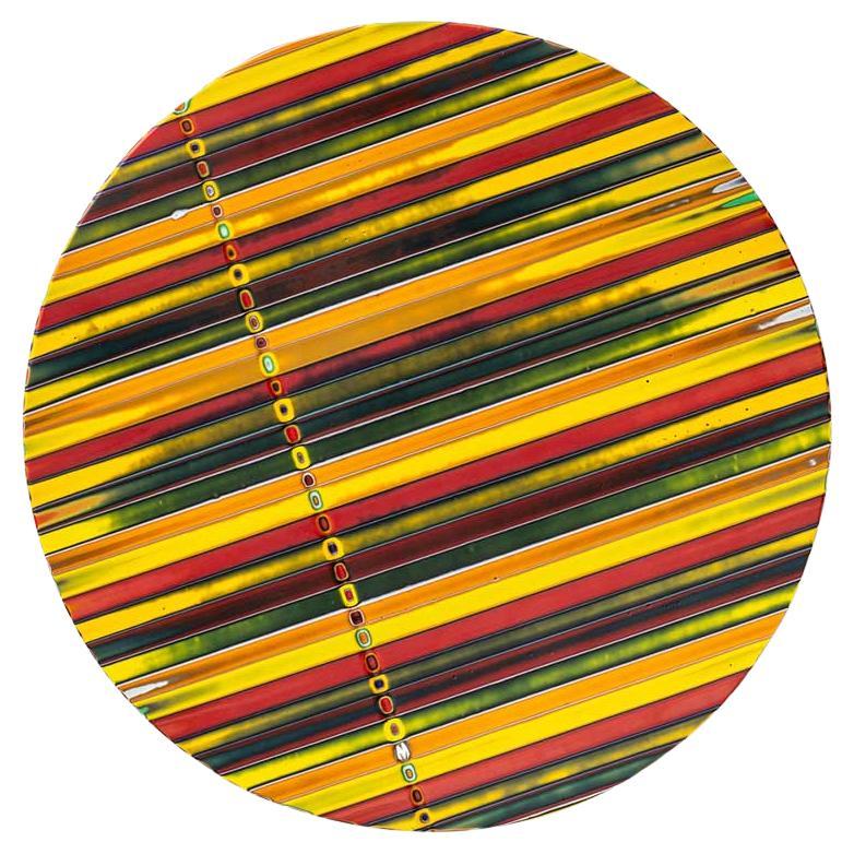 Plato de cristal de Murano - Diseño Denis Guidone,  "Par tresso" ø 25 cm