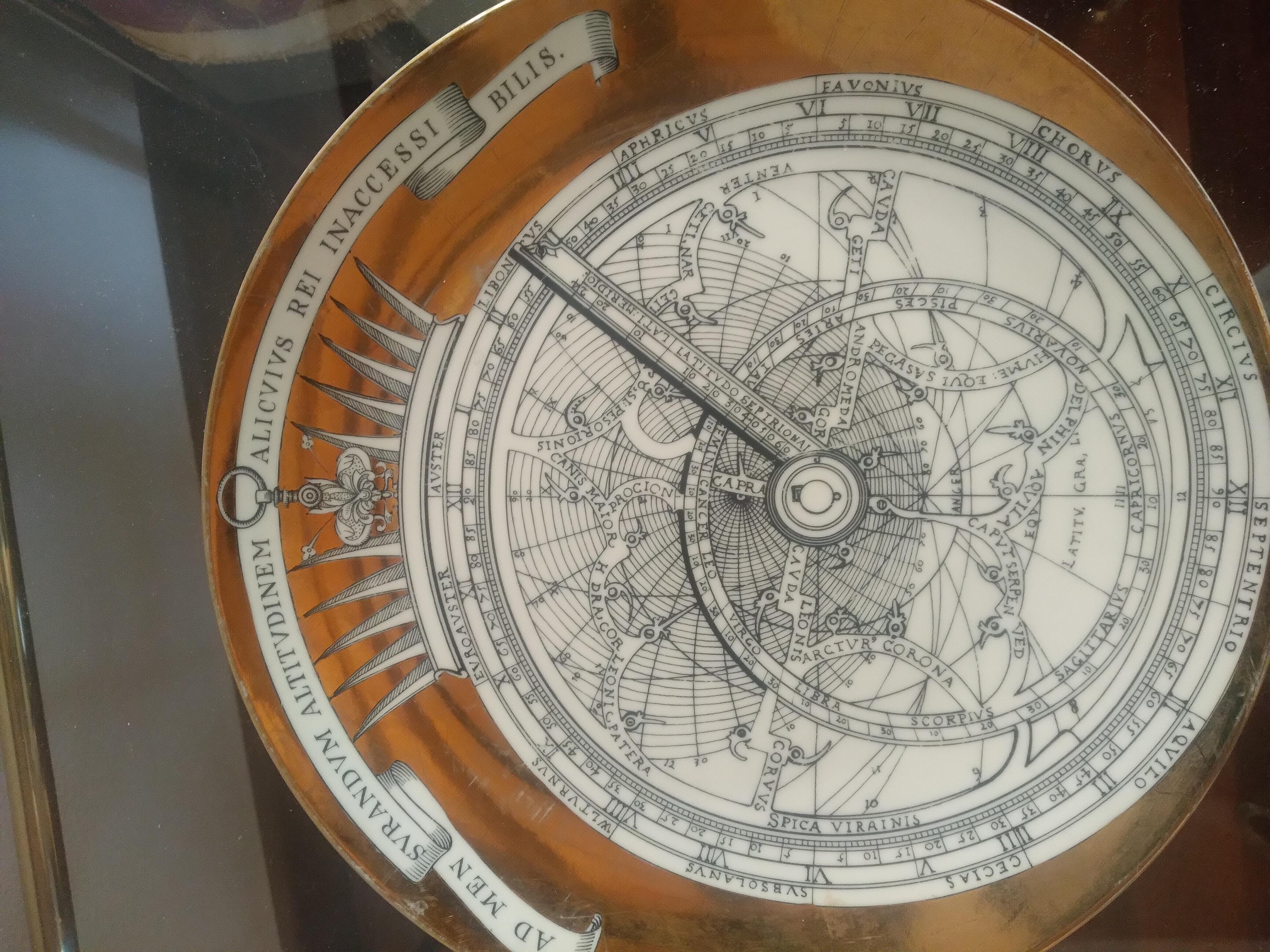 Porcelaine Piatto P.Fornasetti série Astrolabio 1965 en vente