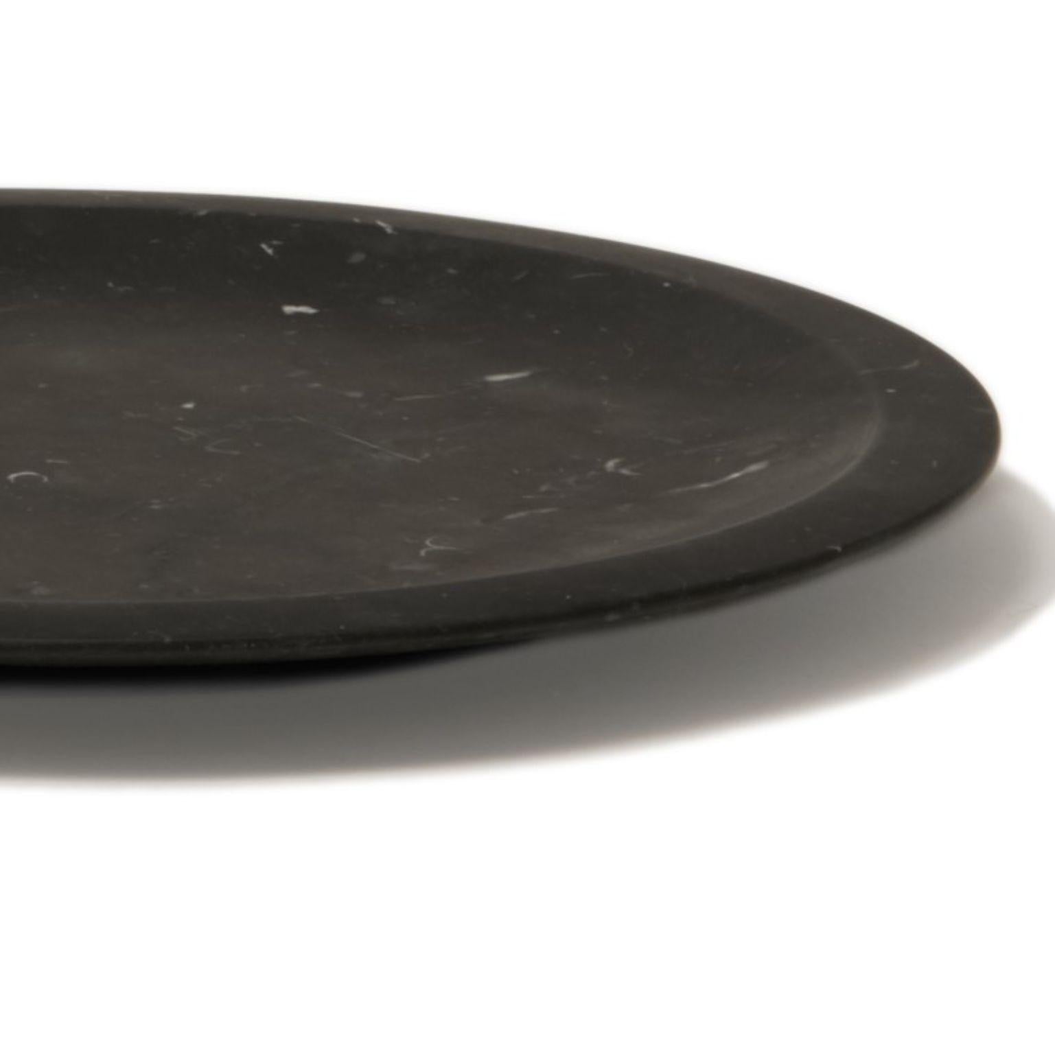 Italian Piatto Piano #1, Dining Plate, Black by Ivan Colominas