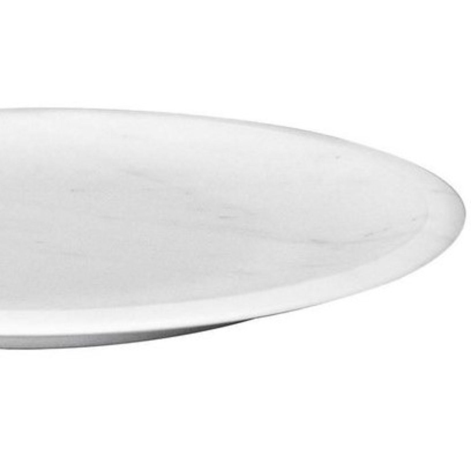 Modern Piatto Piano #1, Dining Plate, White by Ivan Colominas