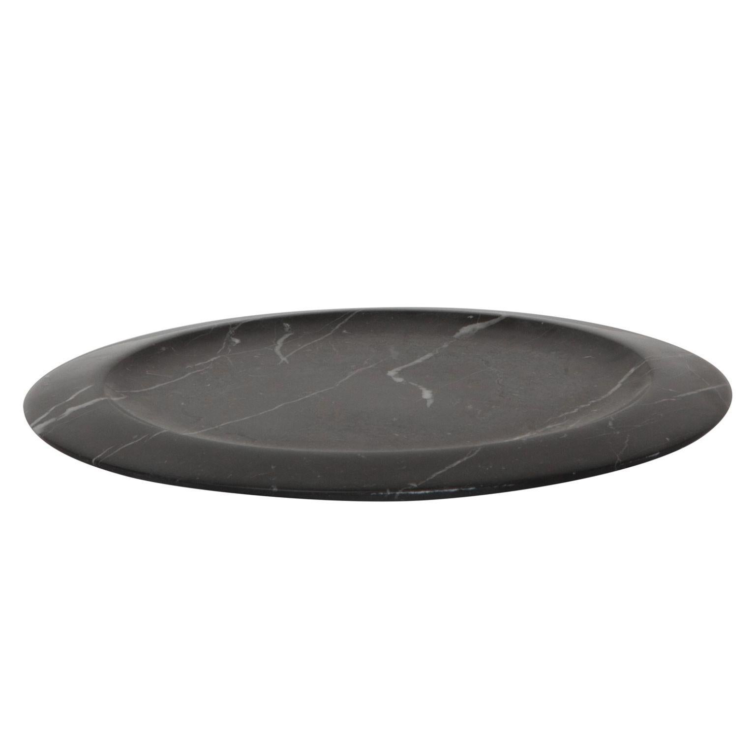 Italian Piatto Piano #2, Dining Plate, Black by Ivan Colominas